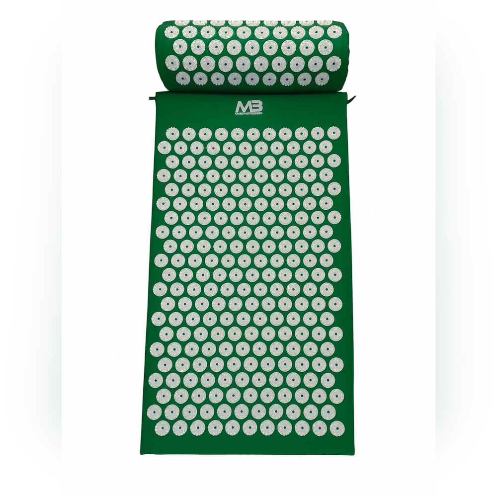 MB Green Acupressure Mat and Pillow Set